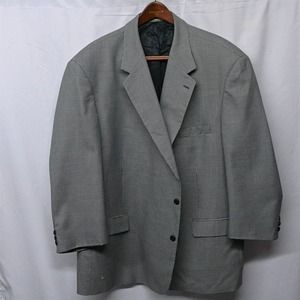 Comfort Zone George Foreman 58R Gray‎ Houndstooth 2Btn Blazer Sport Coat